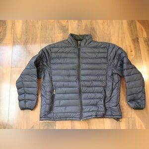 Cole Haan Men's Dark Gray Lightweight Quilted Puffer Jacket